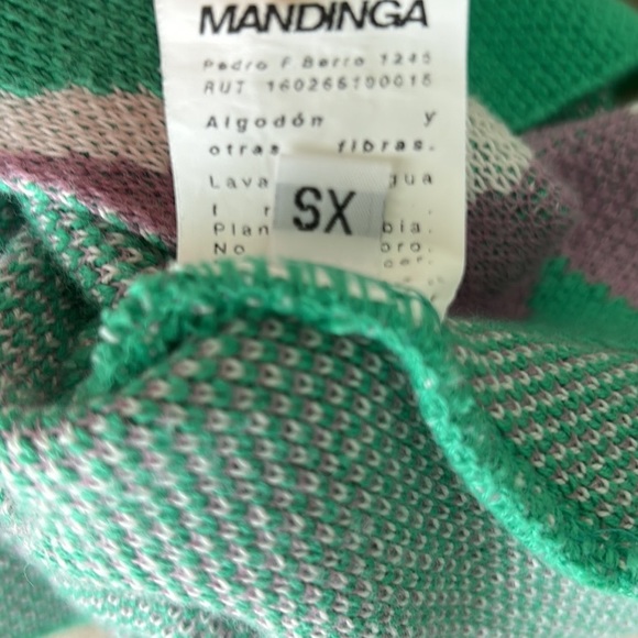 MANDINGA Picnic Cropped Green & Purple Sweater Knit Top Shrug - XS - Picture 11 of 11